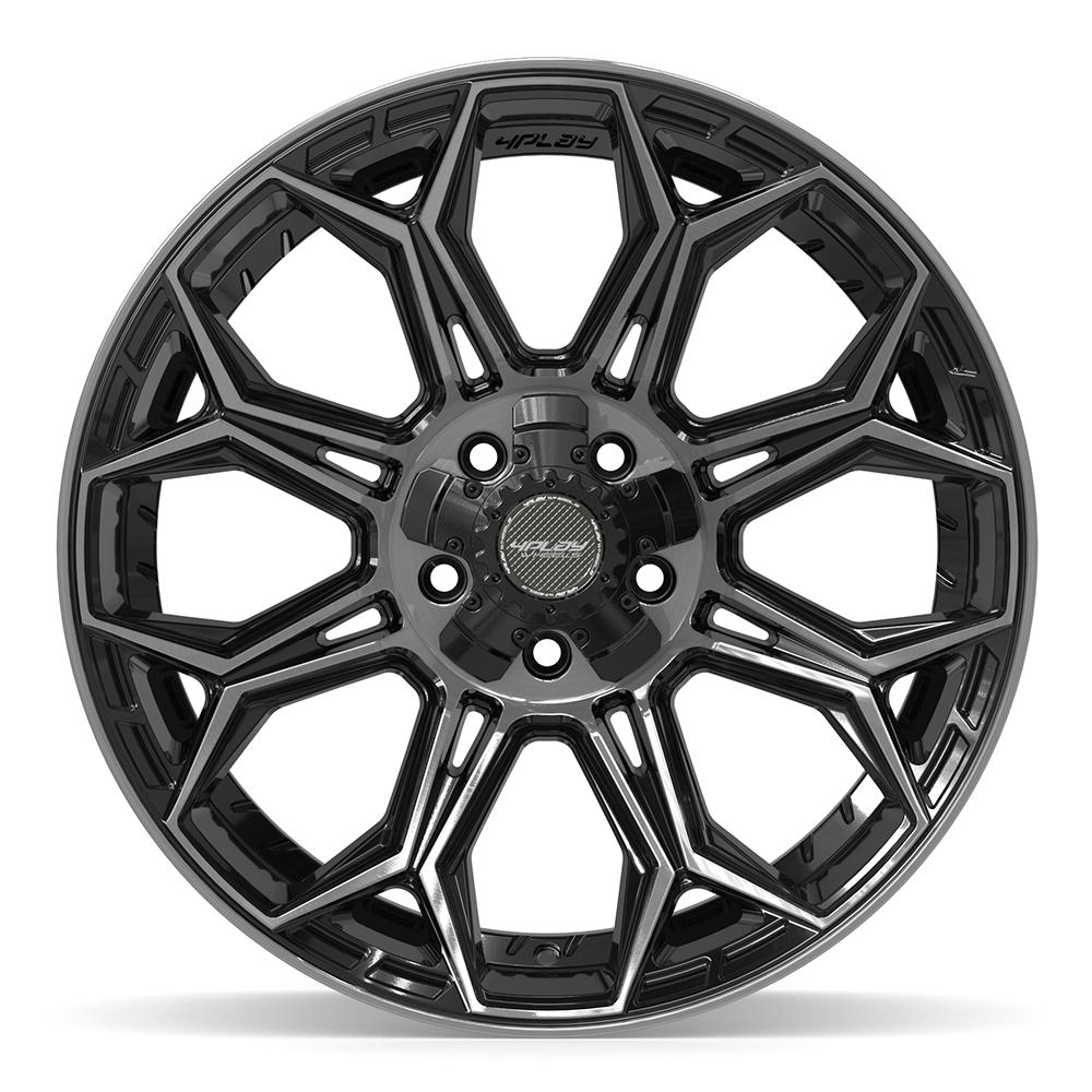 4Play 4P83 20x10 Gloss Black Brushed with Tinted Clear wheel, 5x127/5x139.7, -18mm offset