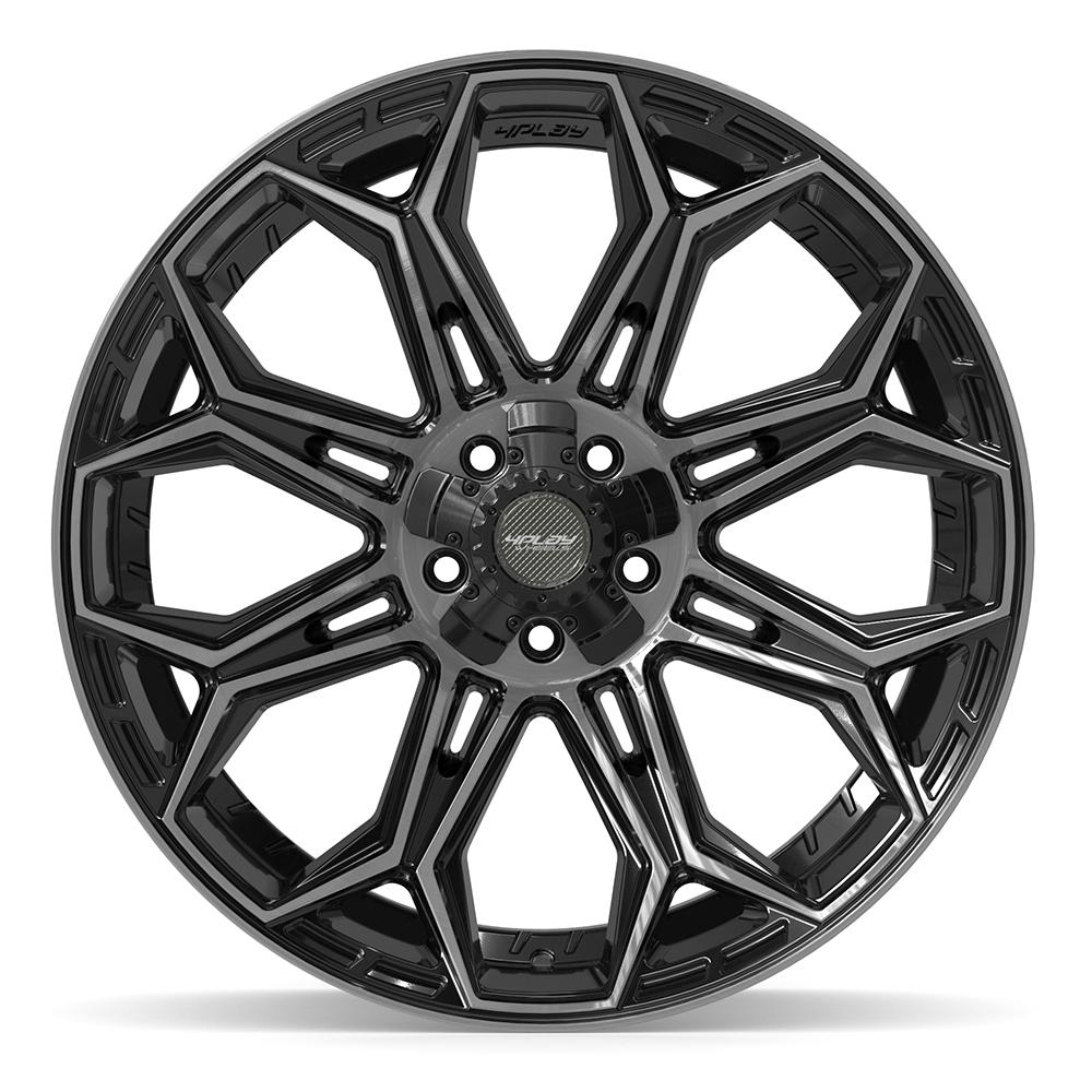 4Play 4P83 22x10 Gloss Black Brushed with Tinted Clear wheel, 5x127/5x139.7, -18mm offset