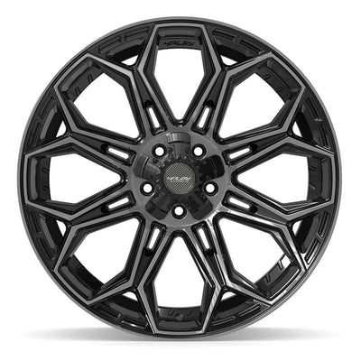 4Play 4P83 22x10 Gloss Black Brushed with Tinted Clear wheel, 5x127/5x139.7, -18mm offset