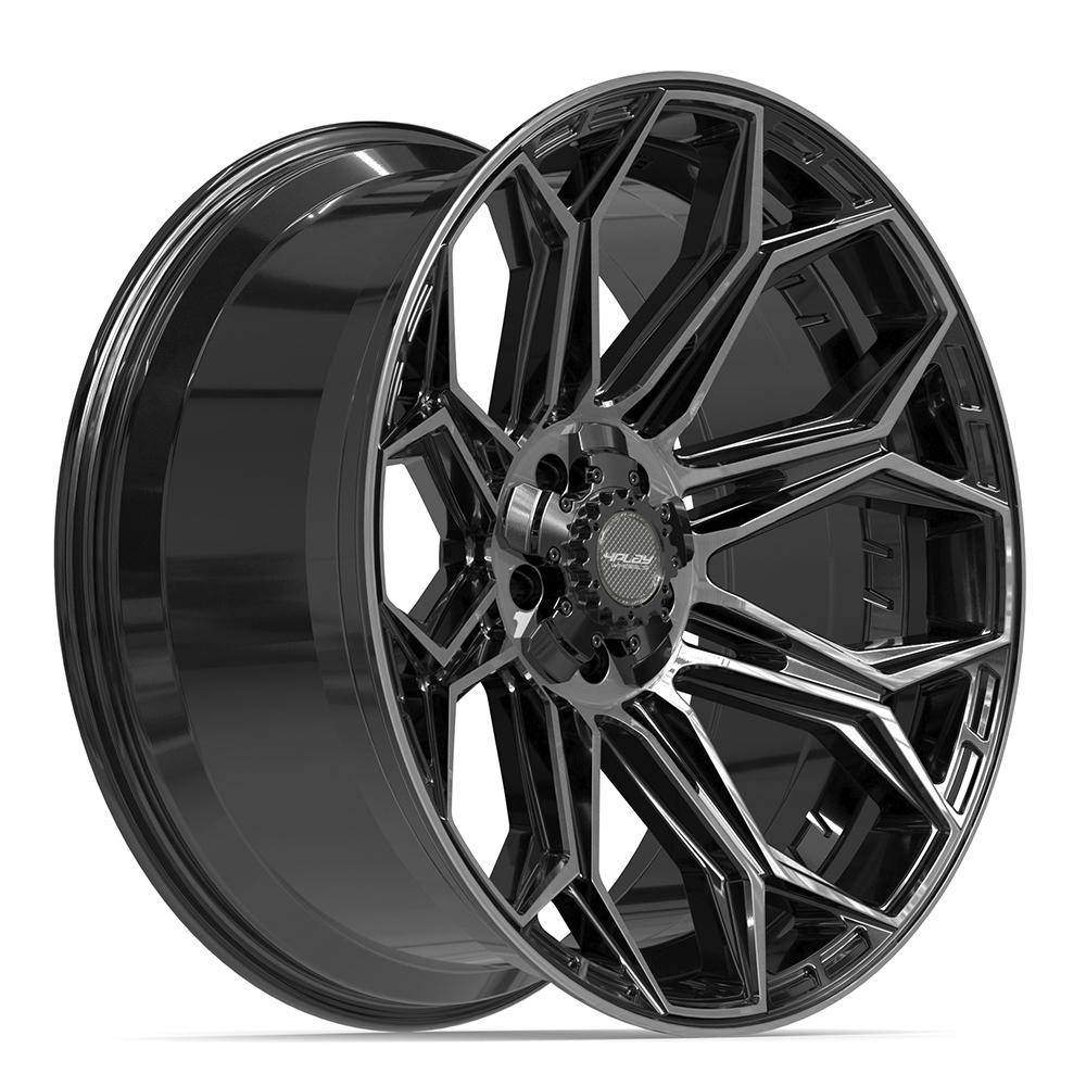 4Play 4P83 22x10 Gloss Black Brushed with Tinted Clear wheel, 5x127/5x139.7, -18mm offset