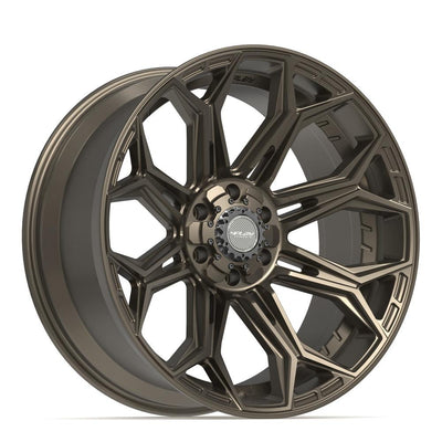 Set of 4 4Play 4P83 22x10 Satin Bronze wheel, 6x135/6x139.7, -18mm offset