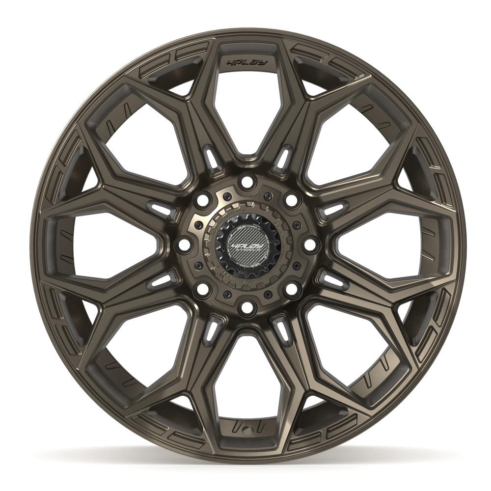 Set of 4 4Play 4P83 22x10 Satin Bronze wheel, 8x180, -18mm offset