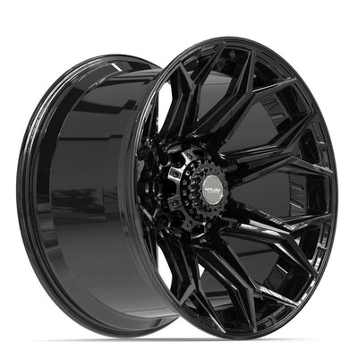 Set of 4 4Play 4P83 22x12 Gloss Black wheel, 8x170, -44mm offset
