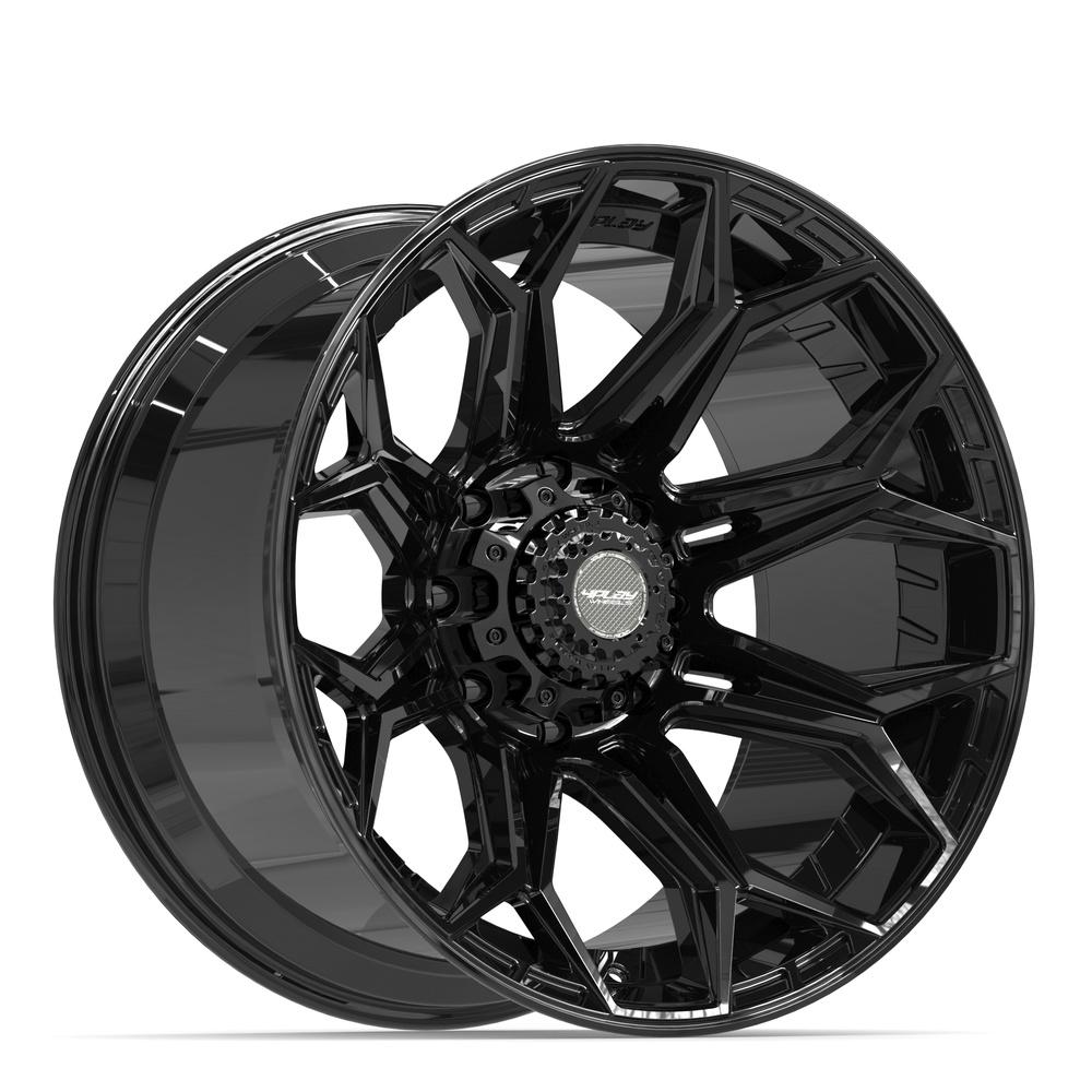 Set of 4 4Play 4P83 22x12 Gloss Black wheel, 8x180, -44mm offset