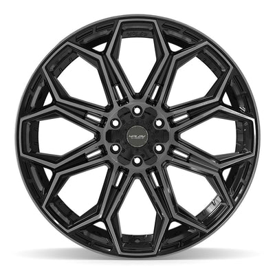4Play 4P83 24x12 Gloss Black Brushed with Tinted Clear wheel, 6x135/6x139.7, -44mm offset