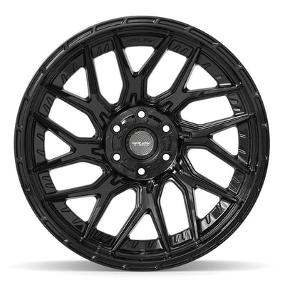 Set of 4 4Play 4PL28 22x10 Gloss Black wheel, 6x135/6x139.7, -18mm offset