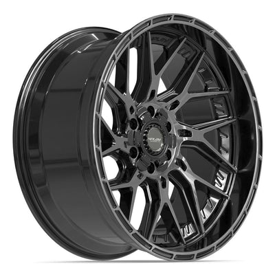 4Play 4PL28 22x10 Gloss Black Brushed with Tinted Clear wheel, 6x135/6x139.7, -18mm offset