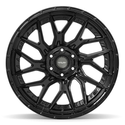 Set of 4 4Play 4PL28 22x12 Gloss Black wheel, 6x135/6x139.7, -44mm offset