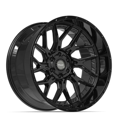 Set of 4 4Play 4PL28 22x12 Gloss Black wheel, 6x135/6x139.7, -44mm offset