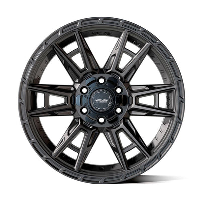 Set of 4 4Play 4PS20 18x8 Satin Black wheel, 5x108/5x110, +38mm offset