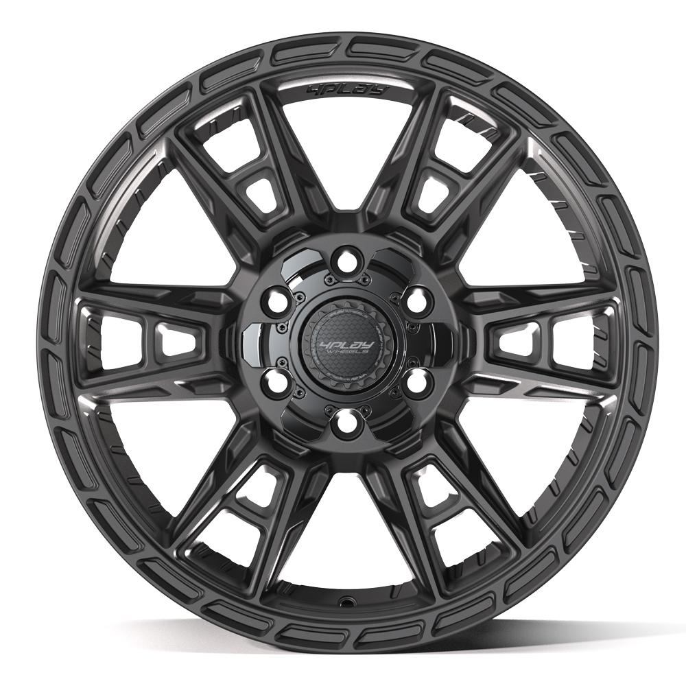 Set of 4 4Play 4PS20 18x9 Satin Black wheel, 6x135/6x139.7, +18mm offset