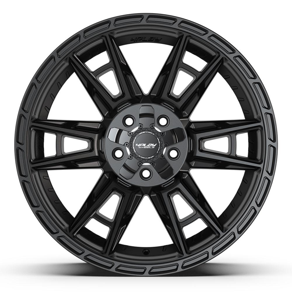 Set of 4 4Play 4PS20 20x9 Satin Black wheel, 5x127/5x139.7, -6mm offset