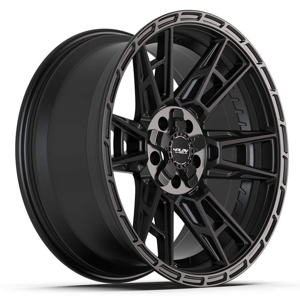 Set of 4 4Play 4PS20 20x9 Satin Black wheel, 5x127/5x139.7, -6mm offset