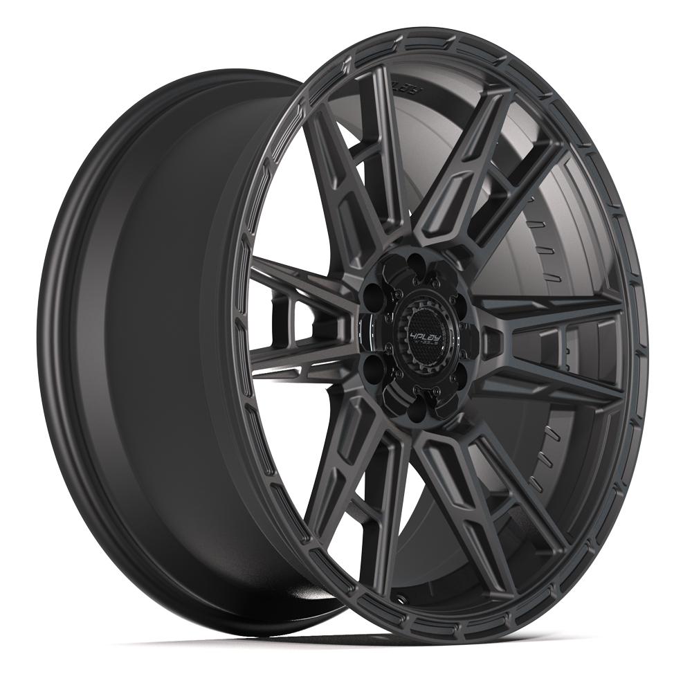 Set of 4 4Play 4PS20 22x10 Satin Black wheel, 6x135/6x139.7, +24mm offset