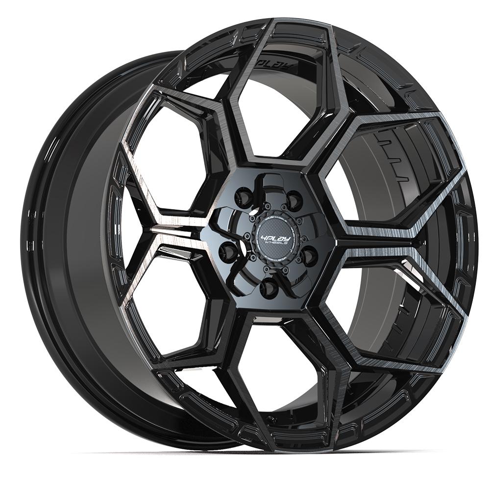 4Play 4PS26 20x9 Gloss Black Brushed with Tinted Clear wheel, 5x127/5x139.7, -6mm offset