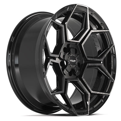 Set of 4 4Play 4PS26 20x9 Gloss Black Brushed with Tinted Clear wheel, 5x127/5x139.7, -6mm offset