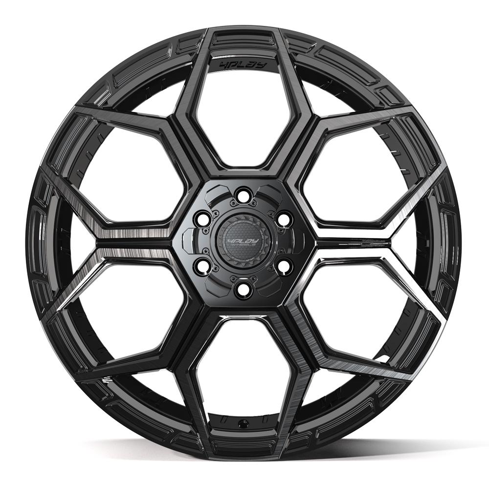 4Play 4PS26 22x10 Gloss Black Brushed with Tinted Clear wheel, 6x135/6x139.7, 0mm offset