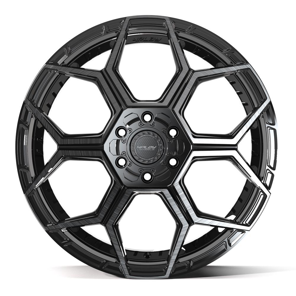 4Play 4PS26 22x10 Gloss Black Brushed with Tinted Clear wheel, 6x135/6x139.7, 24mm offset