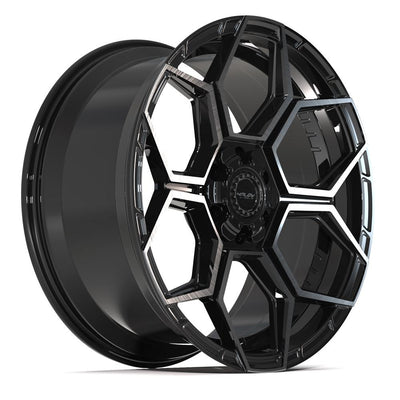 Set of 4 4Play 4PS26 22x10 Gloss Black Brushed with Tinted Clear wheel, 6x135/6x139.7, +24mm offset
