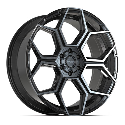 4Play 4PS26 24x10 Gloss Black Brushed with Tinted Clear wheel, 6x135/6x139.7, 24mm offset