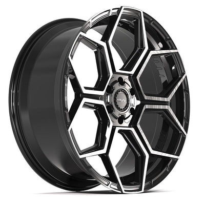 4Play 4PS26 24x10 Gloss Black Brushed with Tinted Clear wheel, 6x135/6x139.7, 24mm offset