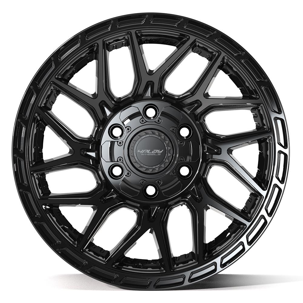 4Play 4PS28 17x9 Gloss Black Brushed with Tinted Clear wheel, 6x135/6x139.7, 18mm offset