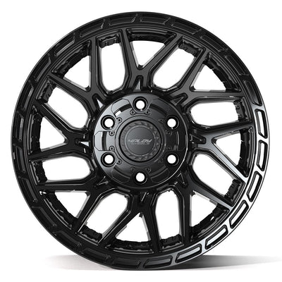 Set of 4 4Play 4PS28 17x9 Gloss Black Brushed with Tinted Clear wheel, 6x135/6x139.7, +18mm offset