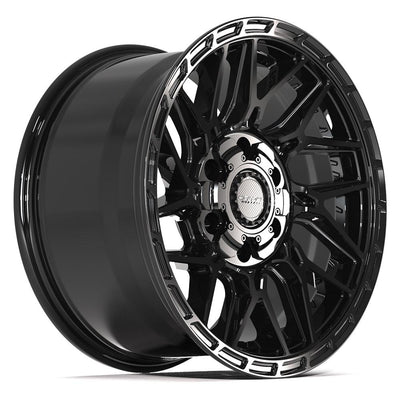 Set of 4 4Play 4PS28 17x9 Gloss Black Brushed with Tinted Clear wheel, 6x135/6x139.7, +18mm offset