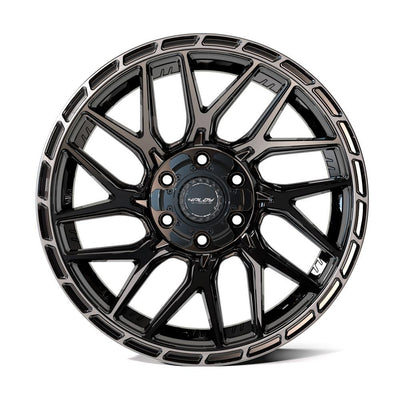 4Play 4PS28 18x8 Gloss Black Brushed with Tinted Clear wheel, 5x112/5x114.3, 38mm offset
