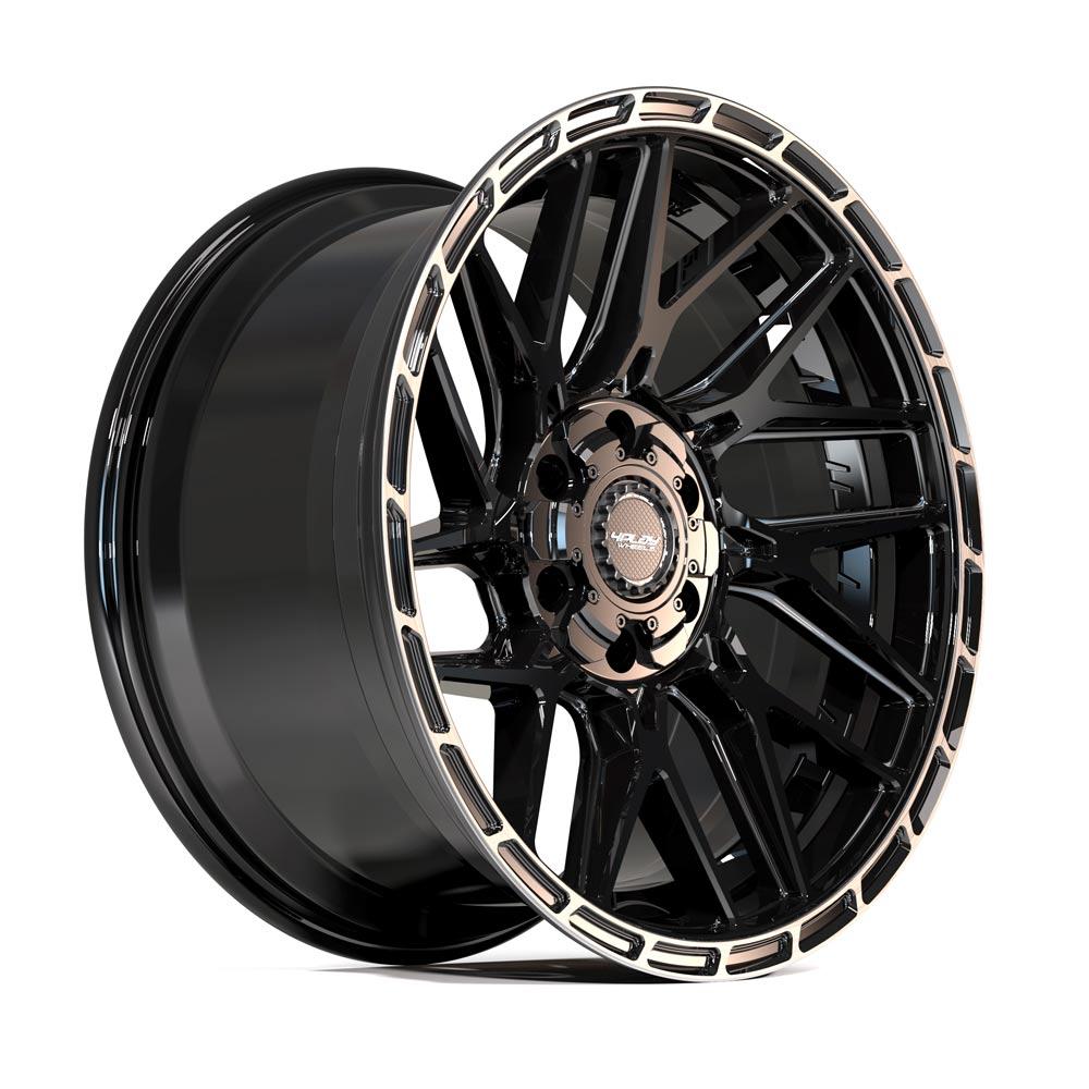 4Play 4PS28 18x8 Gloss Black Brushed with Tinted Clear wheel, 5x112/5x114.3, 38mm offset