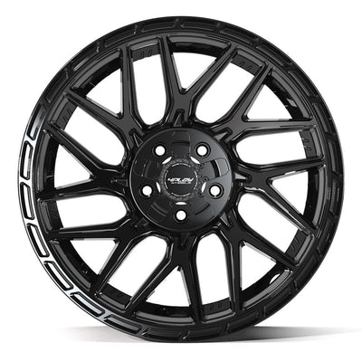 Set of 4 4Play 4PS28 20x9 Gloss Black Brushed with Tinted Clear wheel, 5x127/5x139.7, -6mm offset