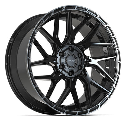 4Play 4PS28 22x10 Gloss Black Brushed with Tinted Clear wheel, 6x135/6x139.7, 0mm offset