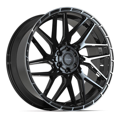 4Play 4PS28 24x10 Gloss Black Brushed with Tinted Clear wheel, 6x135/6x139.7, 24mm offset
