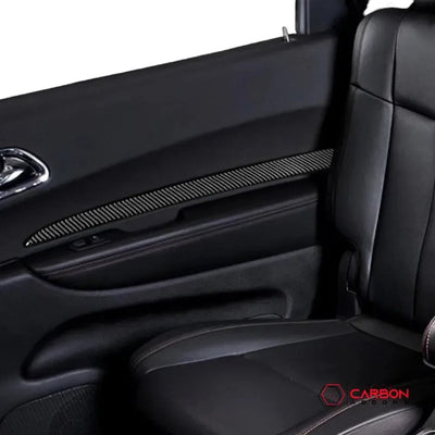 [4pcs] Real Carbon Fiber Door Panel Trim Overlay for 2011+ Dodge Durango