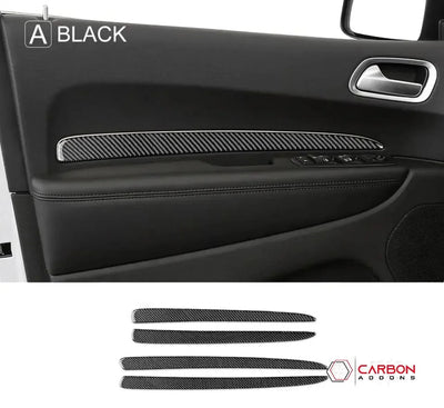 [4pcs] Real Carbon Fiber Door Panel Trim Overlay for 2011+ Dodge Durango