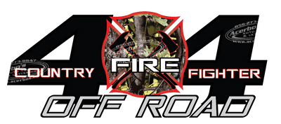 4x4 (EMS) Off Road Decal Stickers (x2) [Firefighter, EMT, and Paramedic]