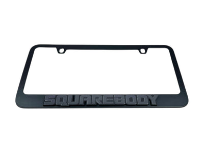 Squarebody Black License Plate Frame