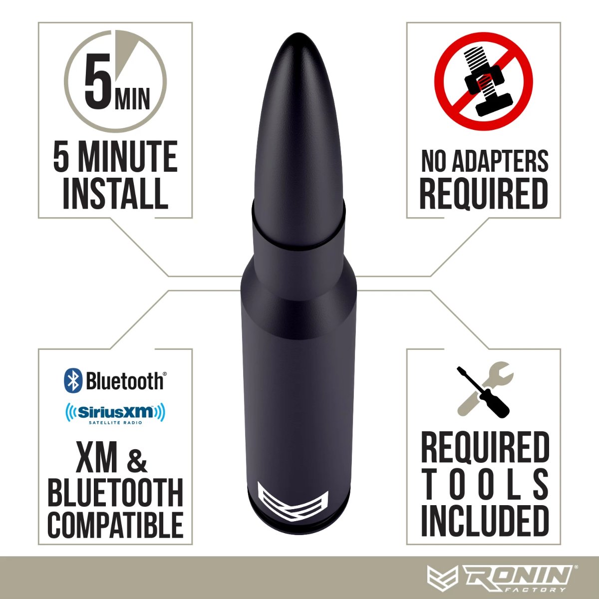 TOYOTA TUFFLOCK® BULLET ANTENNA