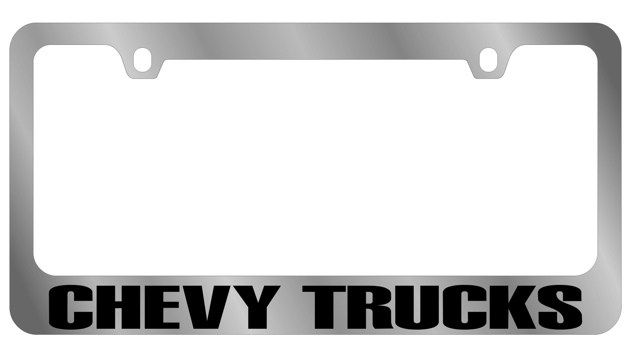 Chevy Trucks Chrome License Plate Frame