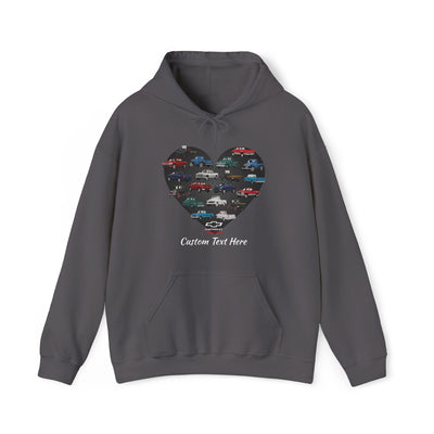 Personalized Unisex Chevy Trucks Heart Pullover Hoodie
