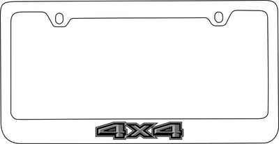 Ford 4X4 Blacked Out White License Plate Frame