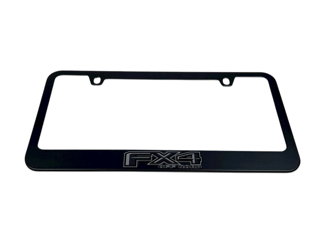 Ford FX4 Monochromatic Black License Plate Frame