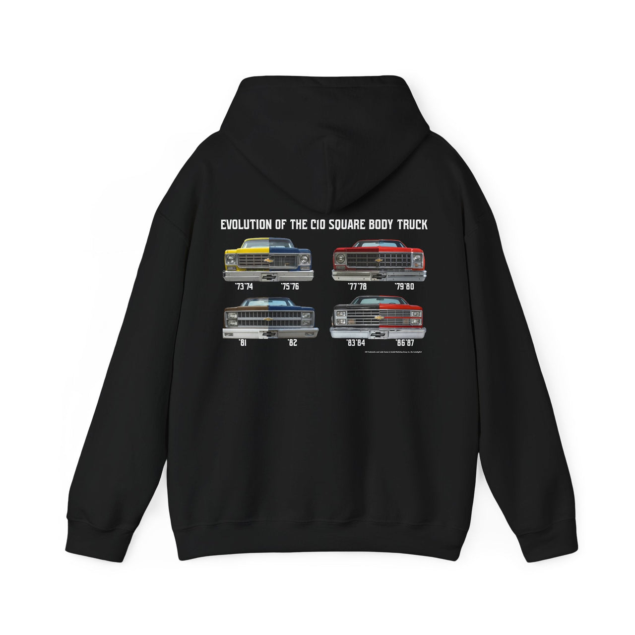Chevrolet C10 Square Body Legacy Heavyweight Hoodie – Evolution of an American Classic