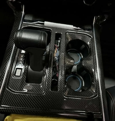 Real Carbon Fiber Center Console Cover for 2021+ Ford F-150