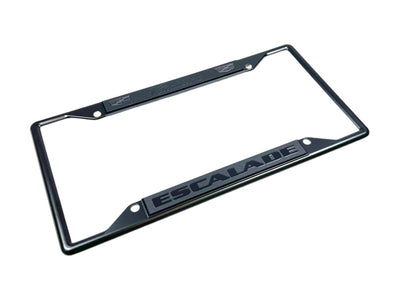 Cadillac Escalade Blacked Out Black License Plate Frame