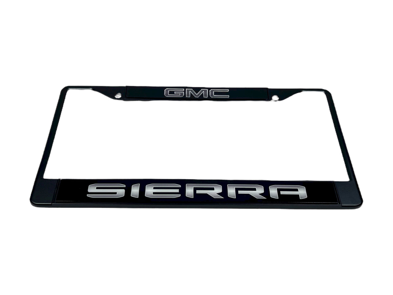Blacked Out GMC Sierra Black License Plate Frame