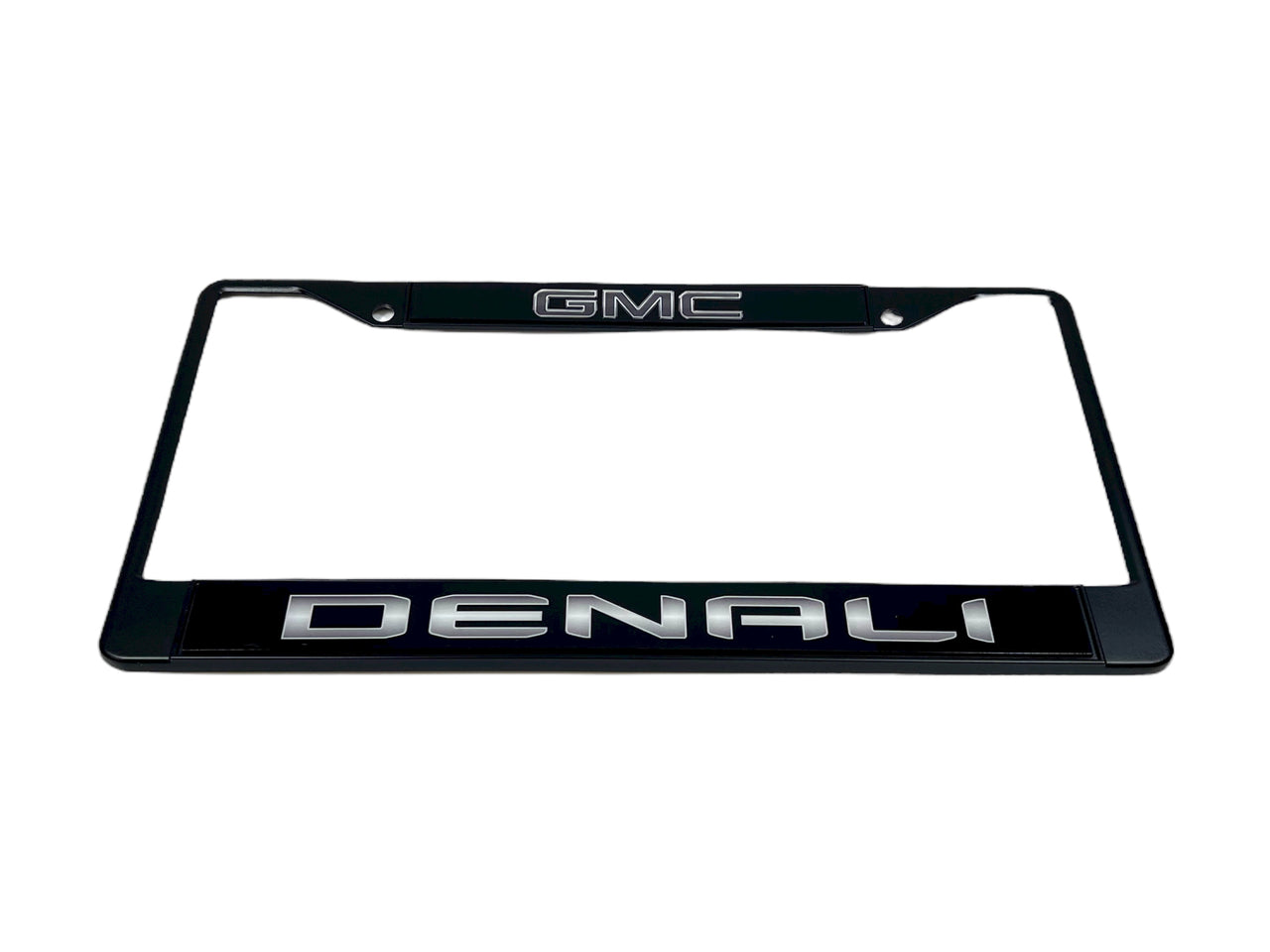 Blacked Out GMC Denali Black License Plate Frame