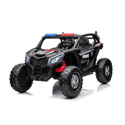 24V Freddo Storm Police UTV 2-Seater for Kids with Lights & Sirens for Action-Packed Adventures