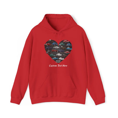 Personalized Unisex Chevy Trucks Heart Pullover Hoodie