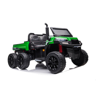 24v-6-wheeler-freddo-tractor-trailer-2-seater-ride-on-with-dump-cart-and-parental-remote
